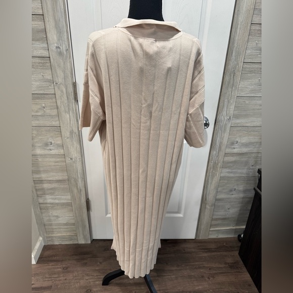H&M Ribbed Knit Dress- Beige Color - Picture 3 of 4